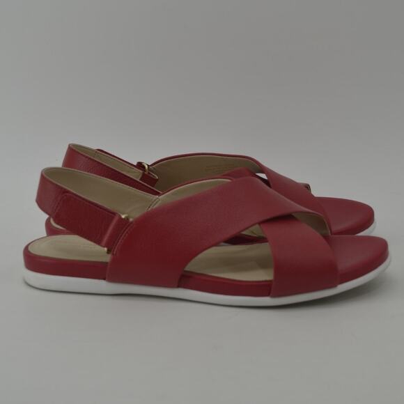 Cole Haan Grand Ambition Red Womens Leather Sandals Size 8.5 - Picture 4 of 10